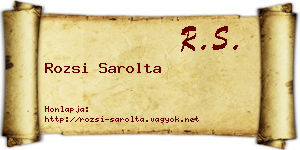 Rozsi Sarolta névjegykártya